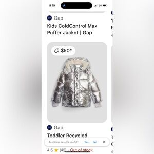 Gap Kids Size 3T Cold Control jacket